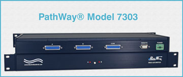 PathWay® Model 7303 DB25/X.21 BIS Interface with Serial Remote Control